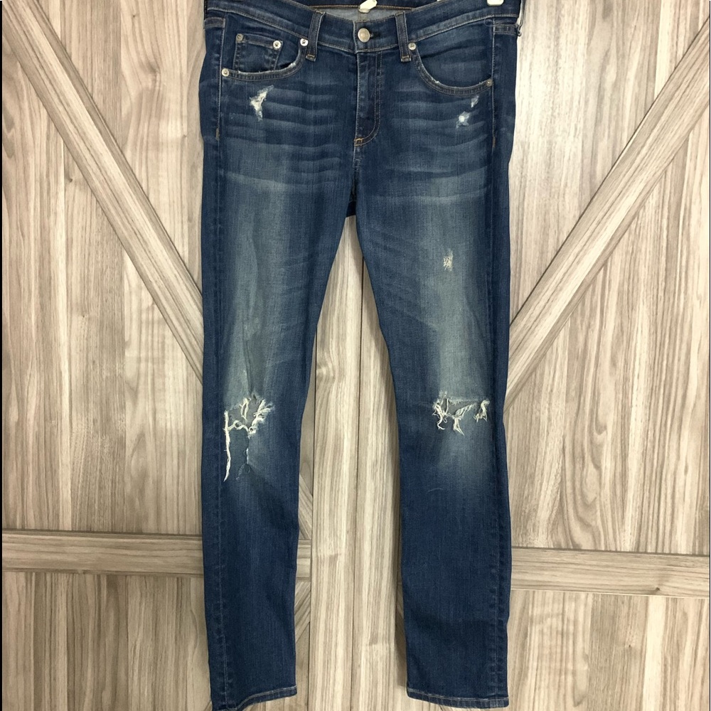 rag & bone denim ripped jeans size:28